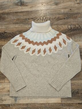 J. Crew Fair Isle Turtneck Sweater